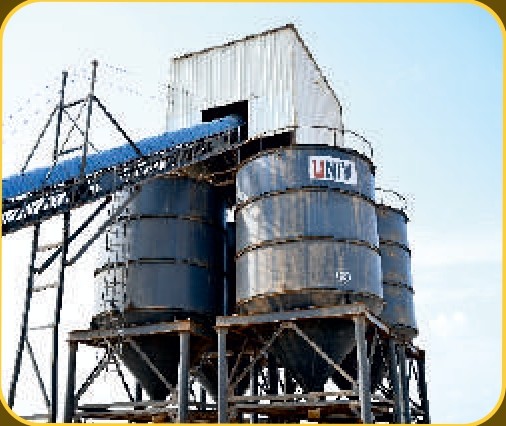 Industrial processing plant pipes and machinery