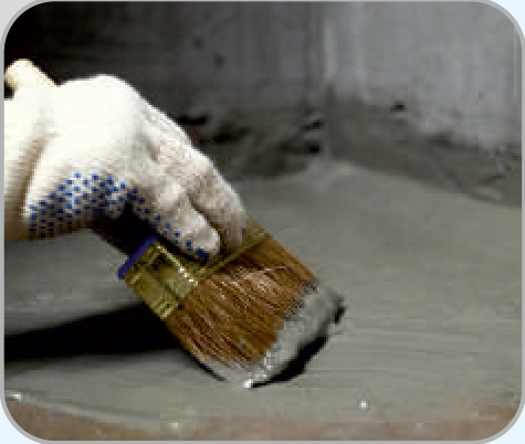 Waterproofing application on construction site